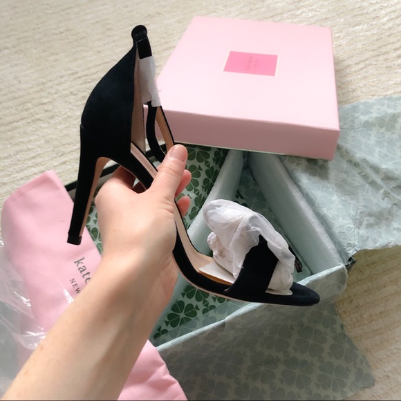NWT Kate Spade Greta black bow dress sandals - Picture 7 of 8